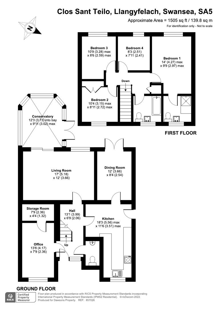 EPC for Clos Sant Teilo, Llangyfelach, Swansea